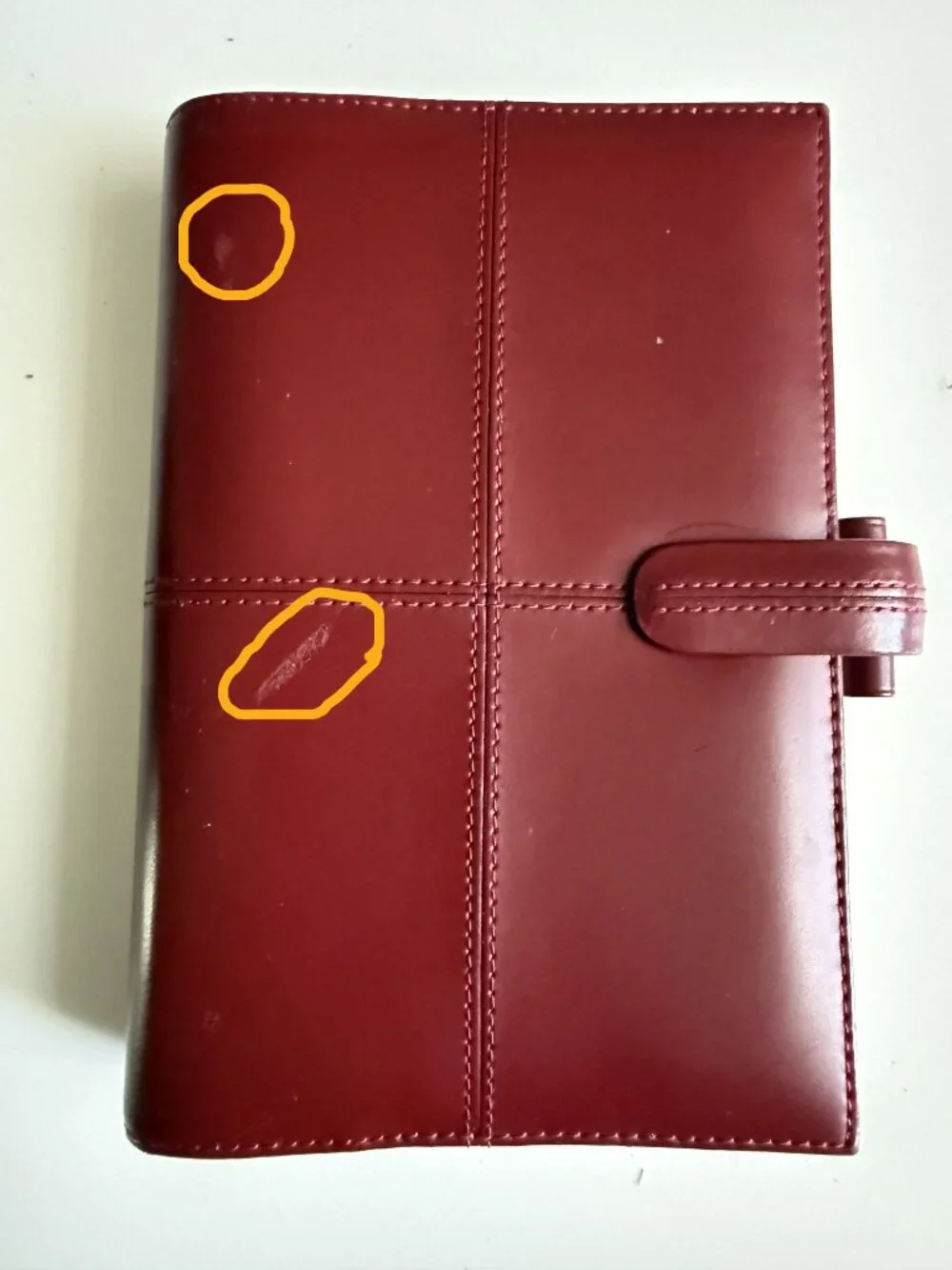 Filofax Personal Organizer Planner Diary Book Burgundy Italian Calf Leather